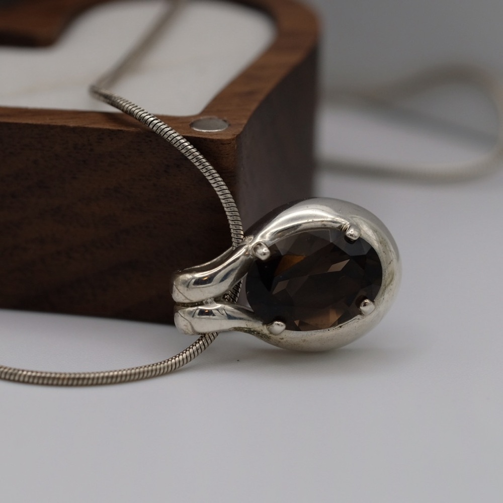 Paolo Romeo Pendant on 12.43 G Sterling Silver Omega Chain GORGEOUS - Picture 12 of 16